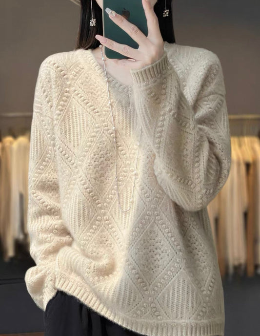 Wool Diamond Knit Jumper
