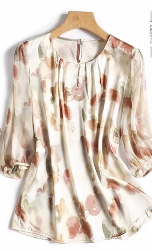 Soft Blush Floral Top