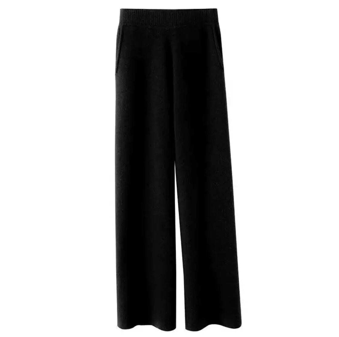 Wool-Blend Wide-Leg Pants