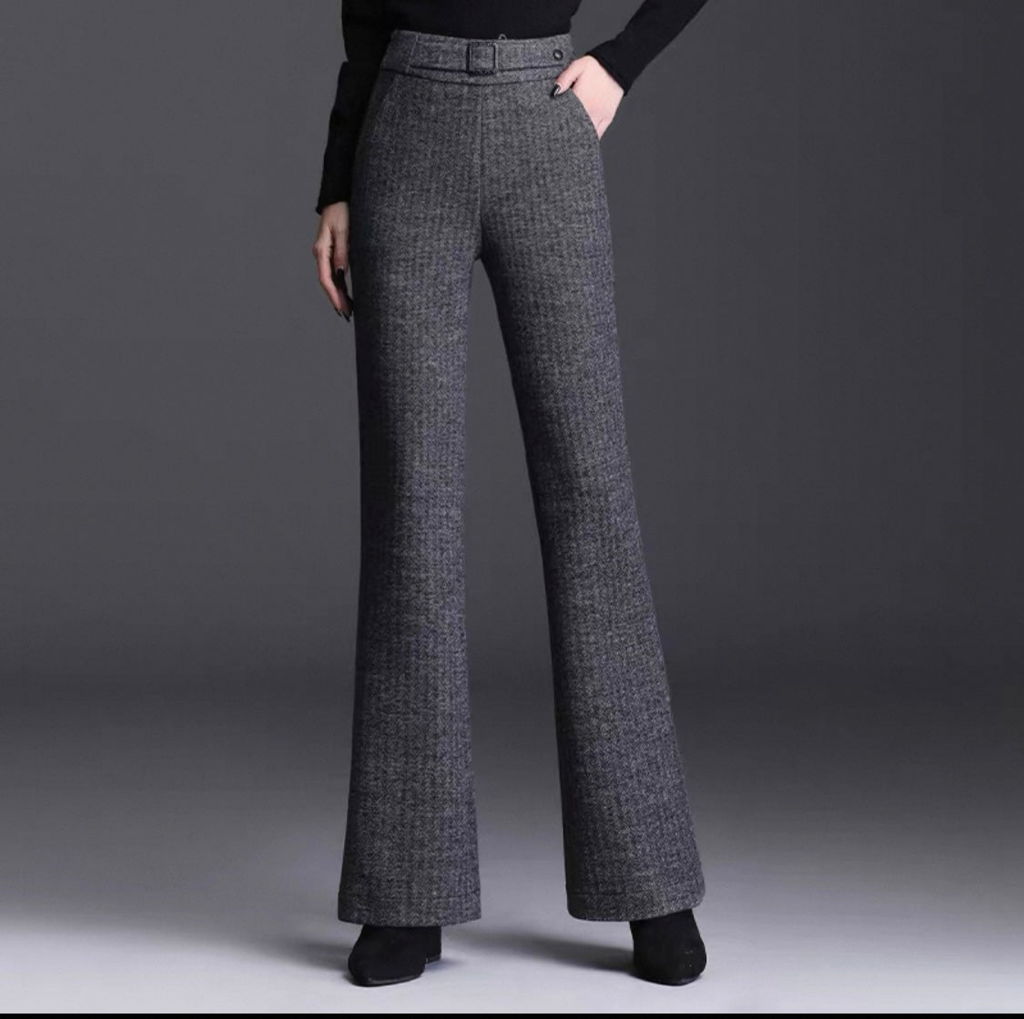 Tailored Wool Pants – Deep Charcoal