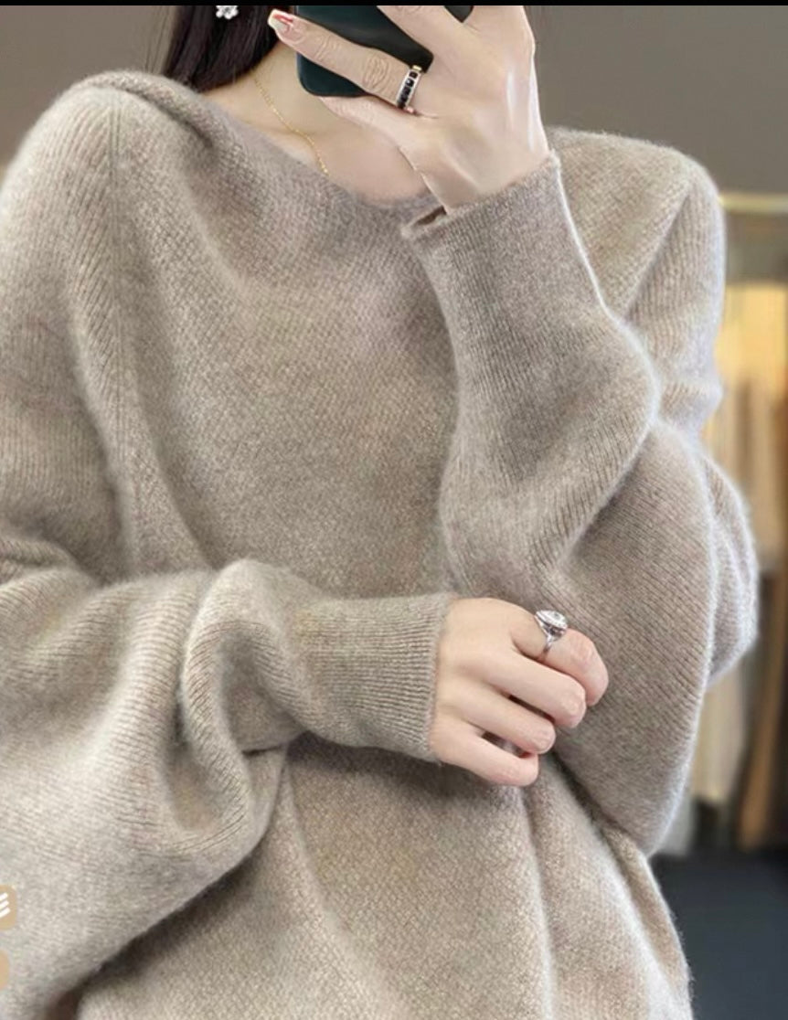 Soft Touch Knit Jumper With Hoodie