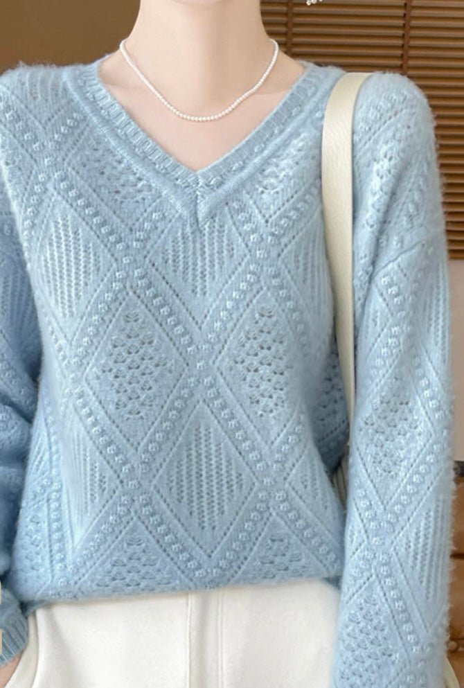 Wool Diamond Knit Jumper