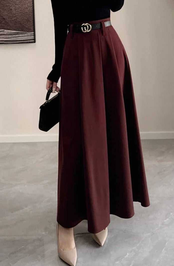 High-Waist Flared Skirt
