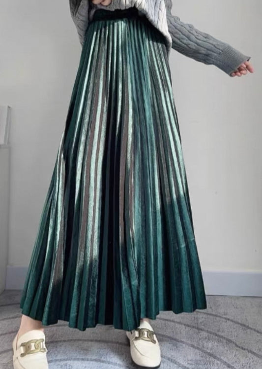 Pleated Maxi Skirt – black