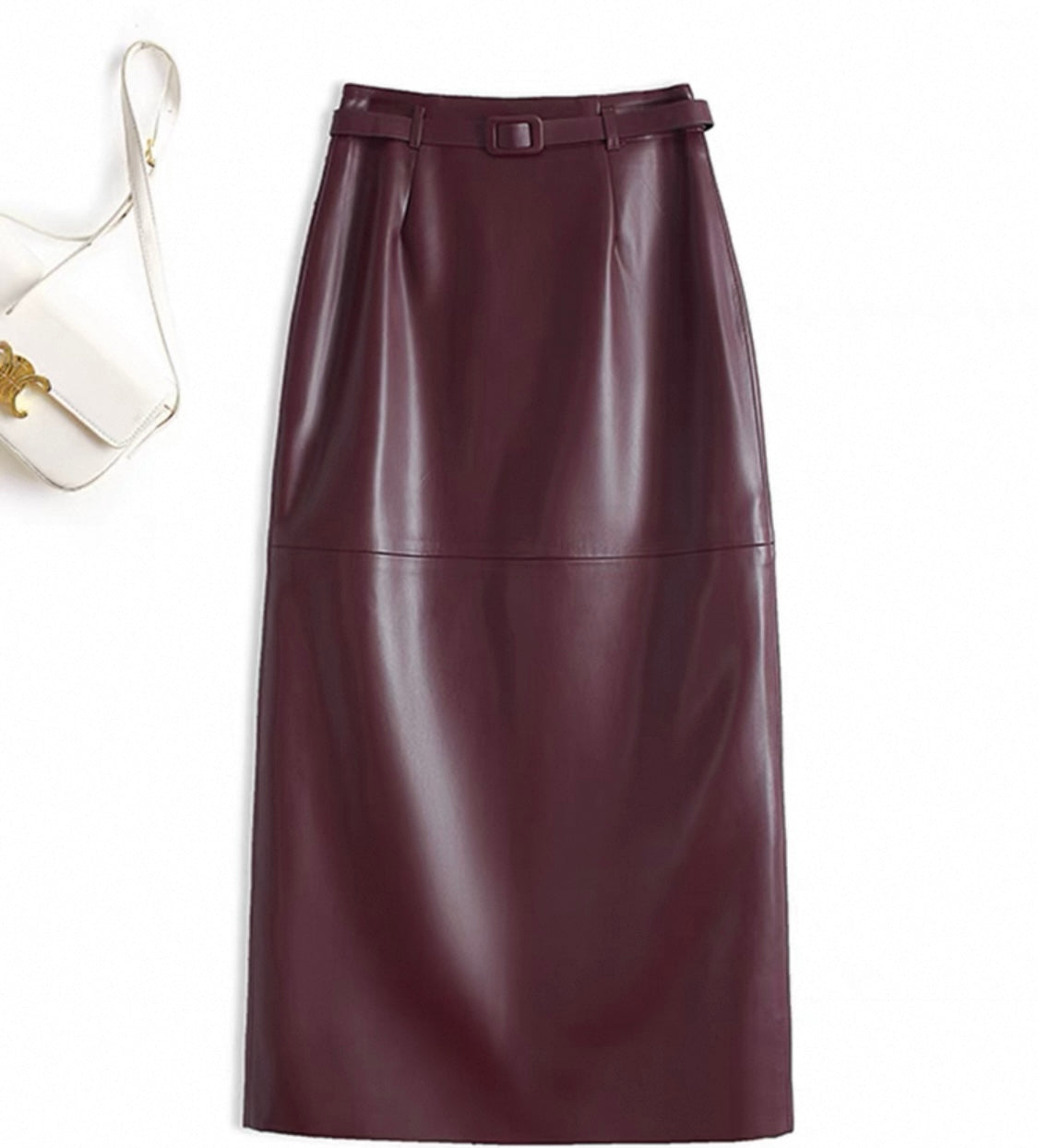 Faux-Leather Skirt