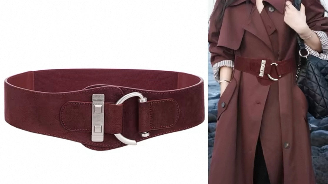 Suede Belt – Modern D-Ring Buckle