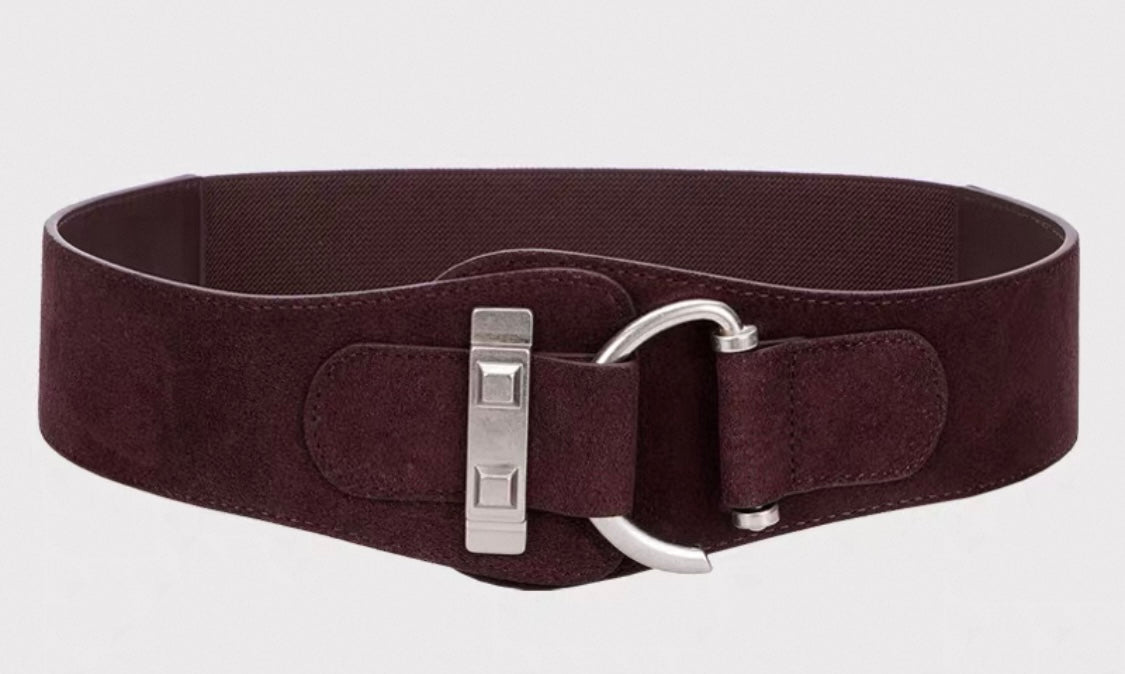 Suede Belt – Modern D-Ring Buckle