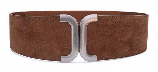Suede Belt – Silver ‘C’ Clasp