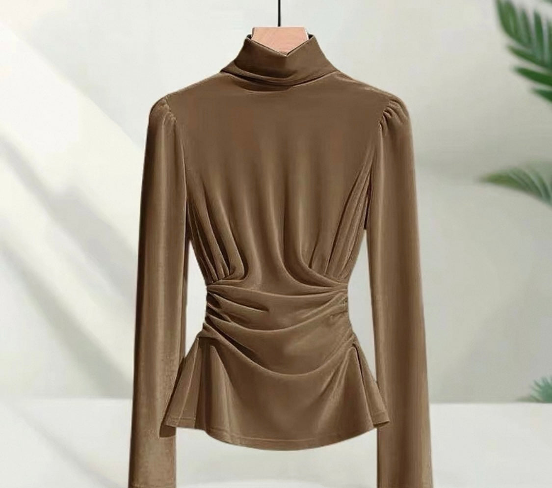 Draped  velvet Blouse