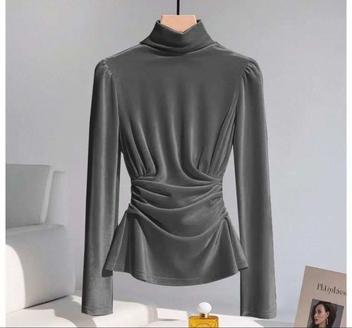 Draped  velvet Blouse
