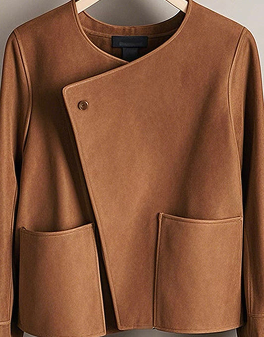 Asymmetric Jacket – Camel