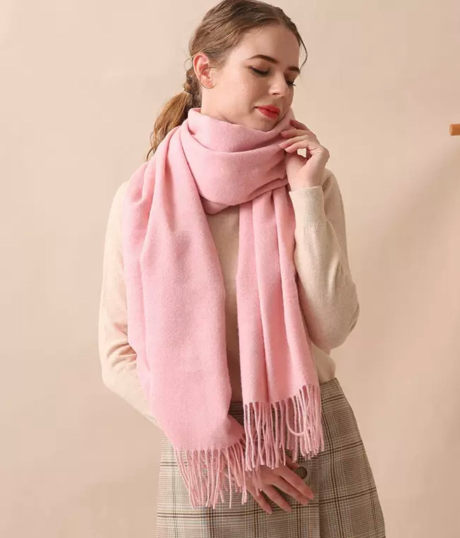Solid Blush Scarf 200*70