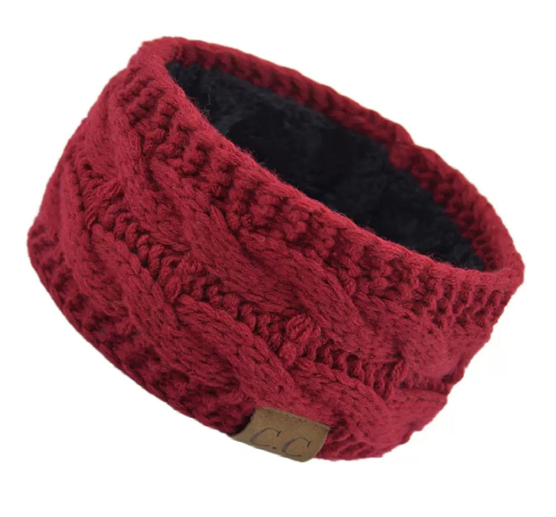 Knitted Headband with Fleece Lining