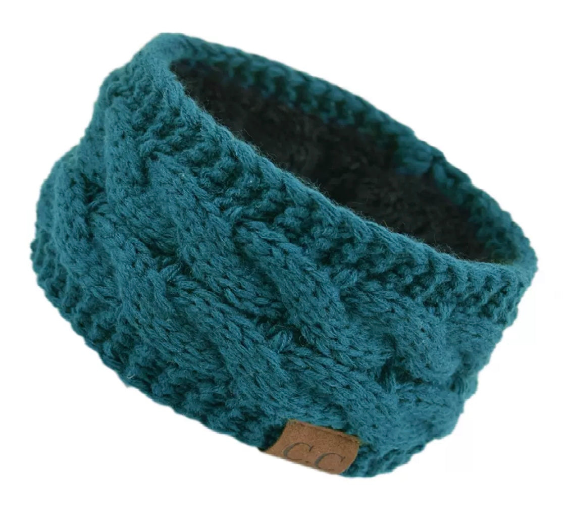 Knitted Headband with Fleece Lining