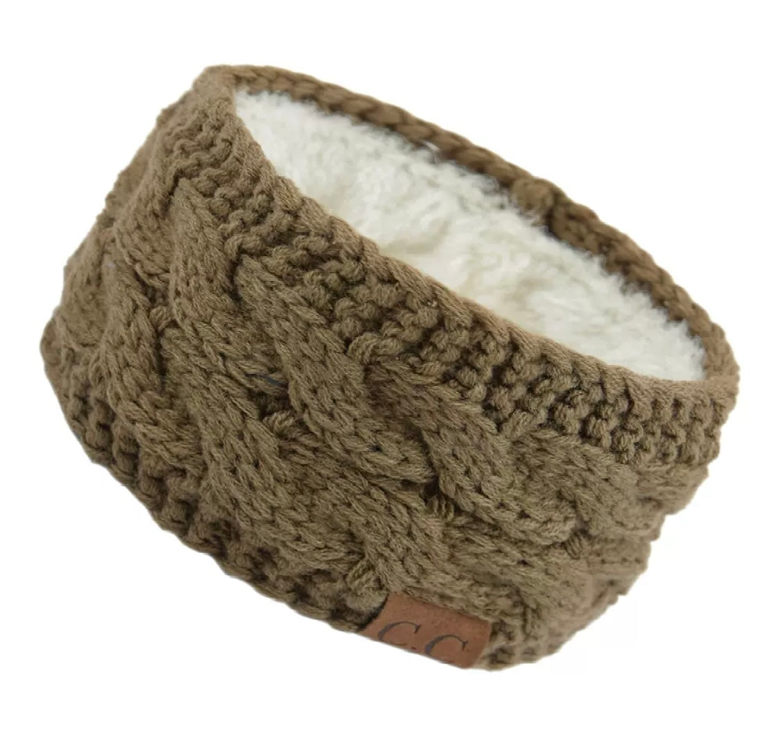 Knitted Headband with Fleece Lining