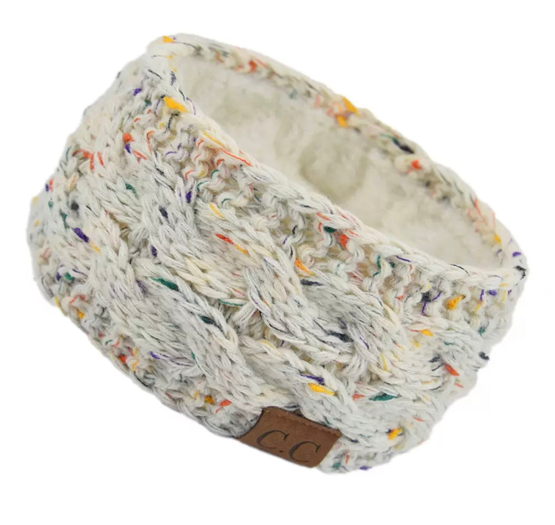 Knitted Headband with Fleece Lining