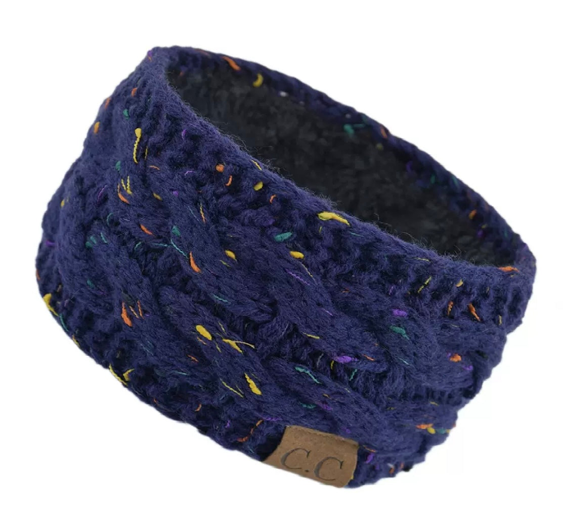 Knitted Headband with Fleece Lining