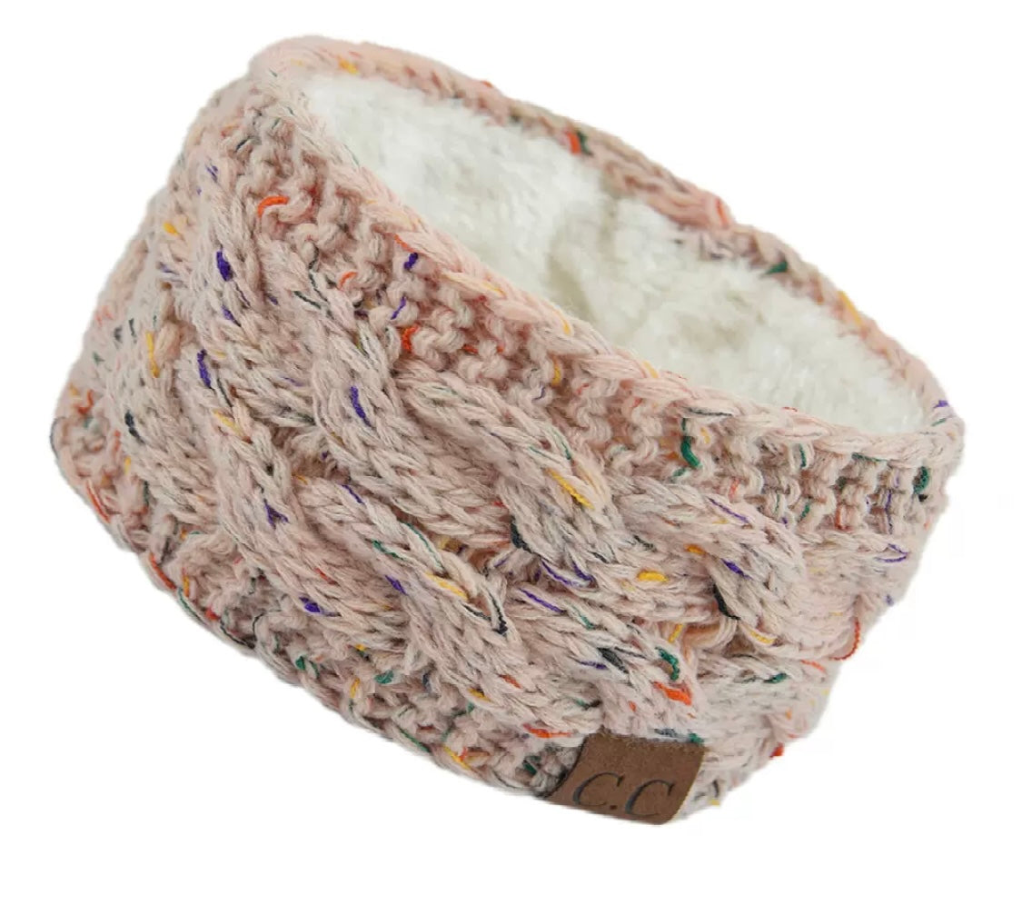 Knitted Headband with Fleece Lining