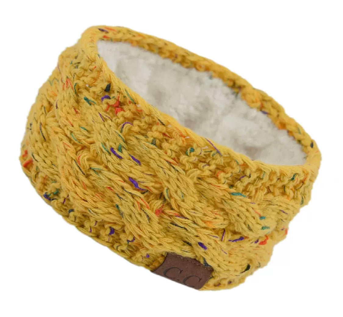 Knitted Headband with Fleece Lining
