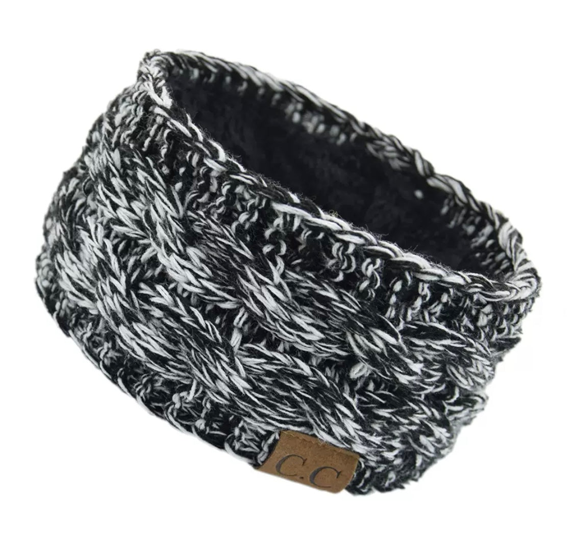 Knitted Headband with Fleece Lining
