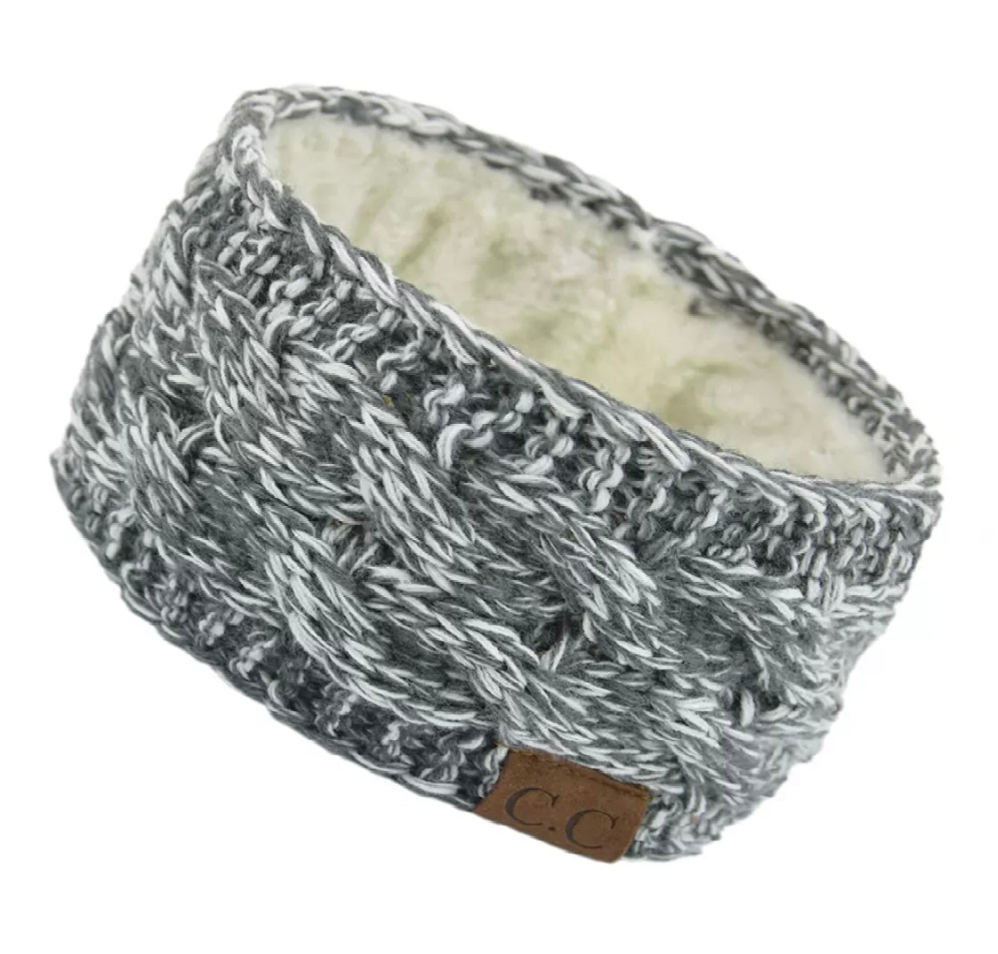 Knitted Headband with Fleece Lining