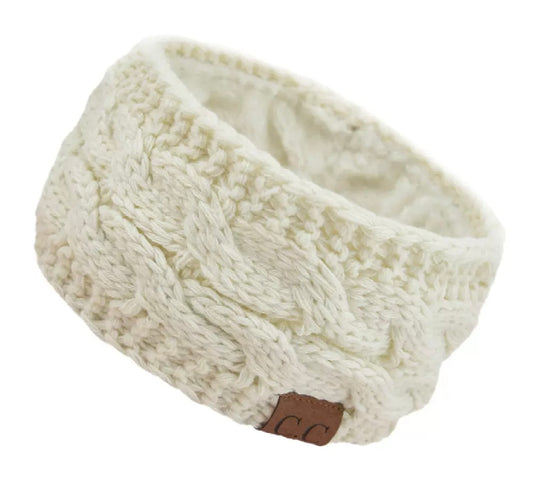 Knitted Headband with Fleece Lining