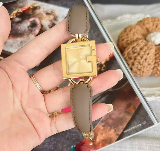 Mishali Gold Geometric Watch