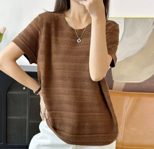 Cotton Knit Top – Relaxed Fit & Breathable