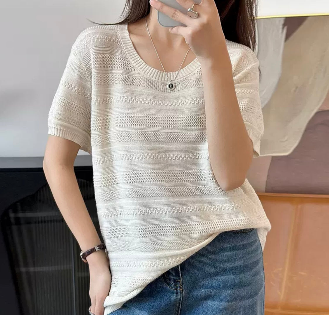 Cotton Knit Top – Relaxed Fit & Breathable