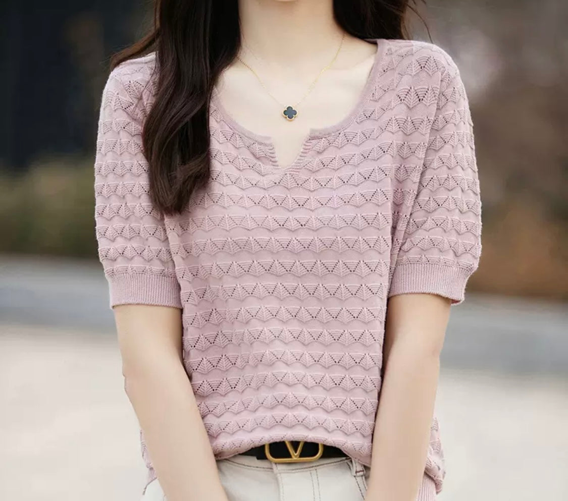 Cotton Knit Top – Soft & Breathable