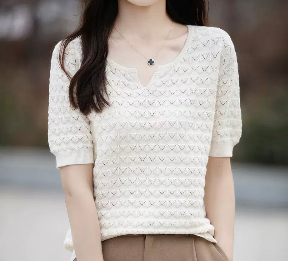 Cotton Knit Top – Soft & Breathable