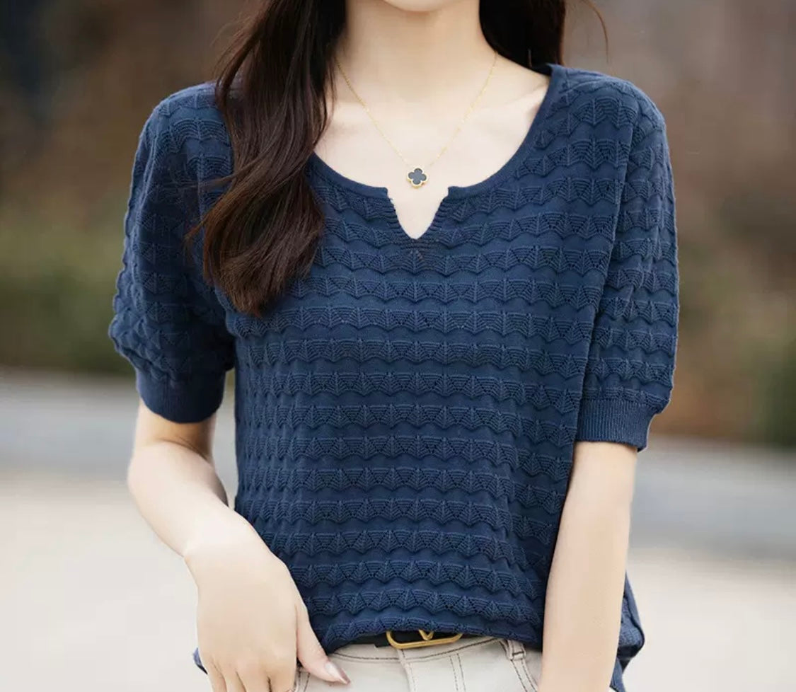 Cotton Knit Top – Soft & Breathable