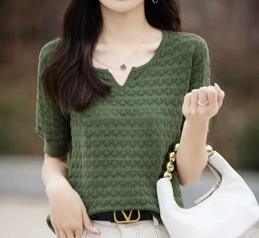 Cotton Knit Top – Soft & Breathable