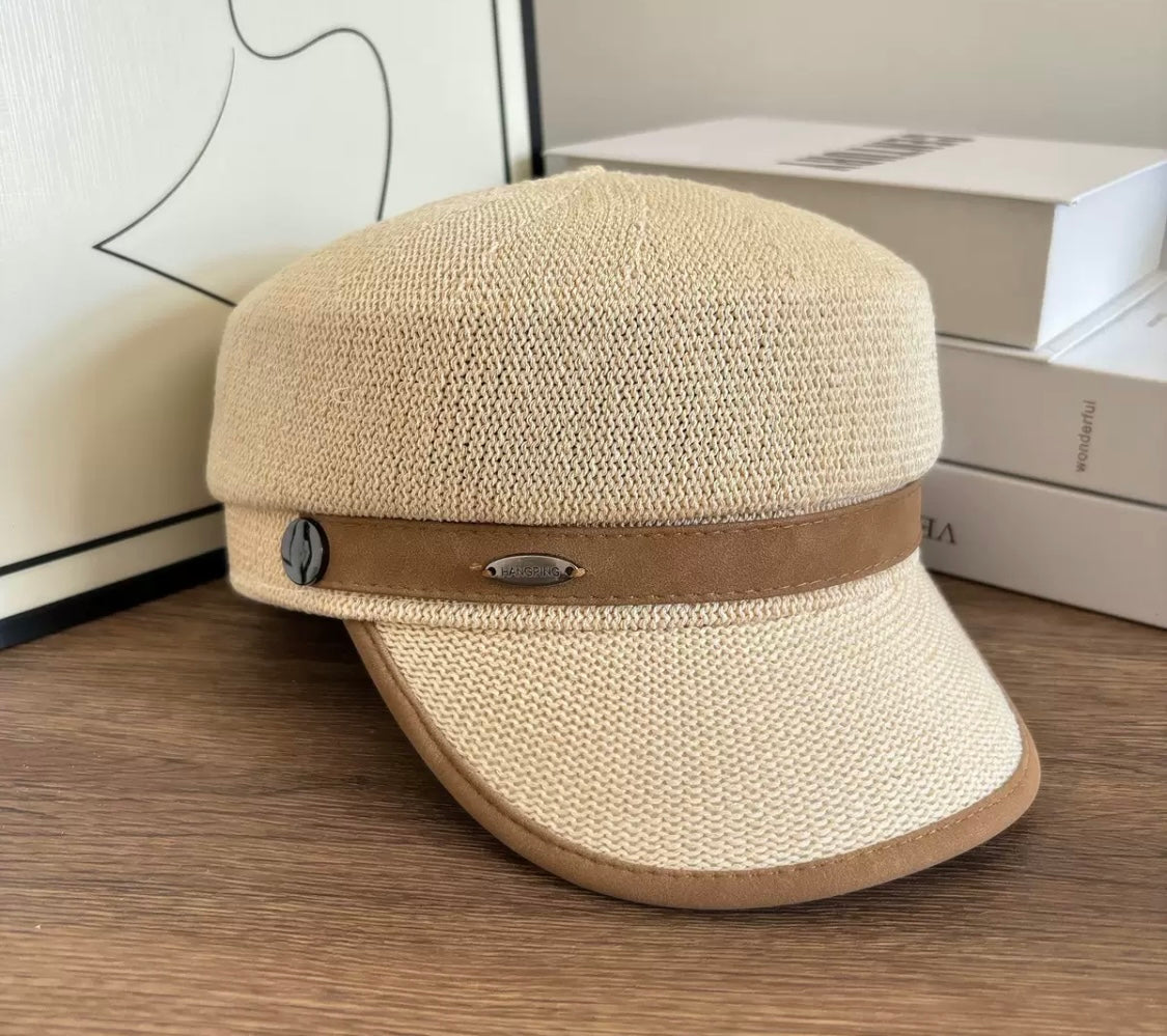 Summer Knit Baker Boy Cap