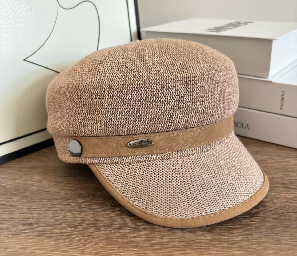 Summer Knit Baker Boy Cap